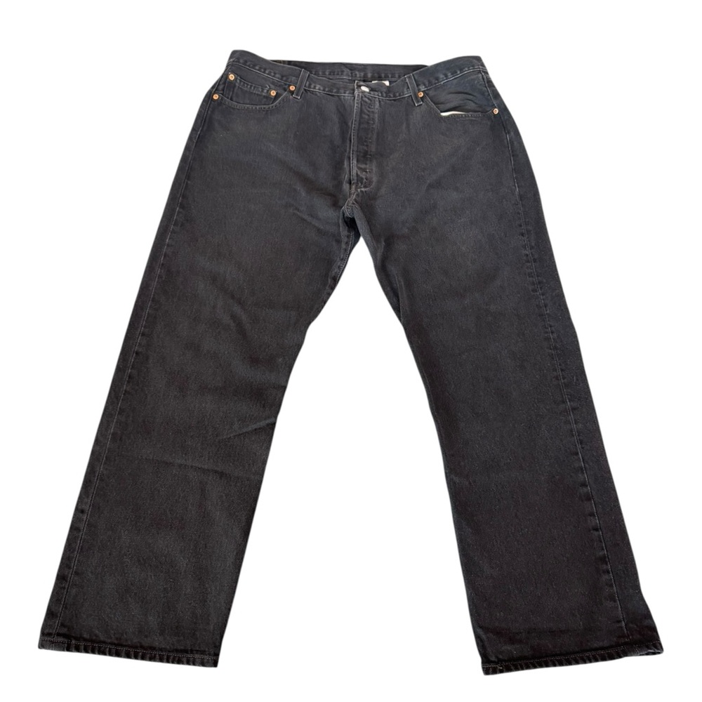 Levi Strauss Men's 501 Denim Jeans Button Fly Blackβ Cotton 44X32 Vintage